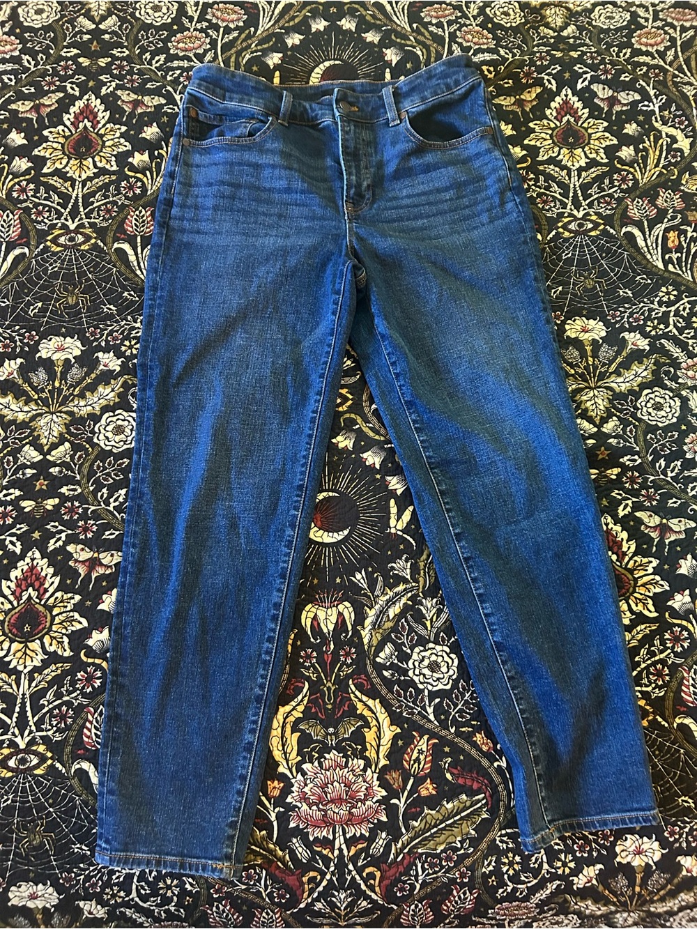 Classic Women's Dark Blue Straight-Leg Jeans